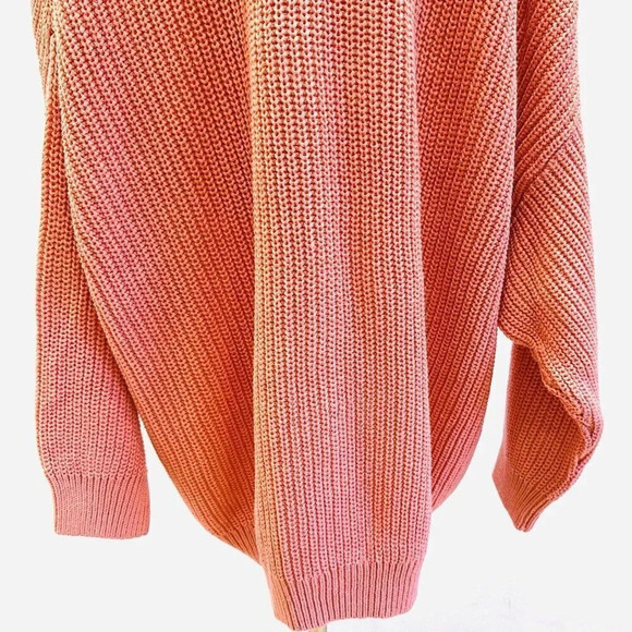 NWT SONOMA Women Long Sleeve Pullover Round Neck Orange Knit Sweater Plus Sz 4X - Picture 10 of 14